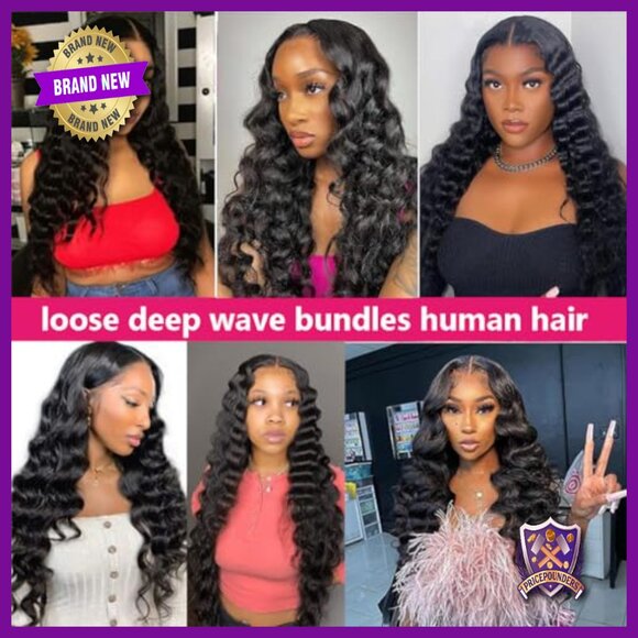Brazilian Virgin Human Hair Extensions 20 22 24 Inch Loose Deep Wave main image 5